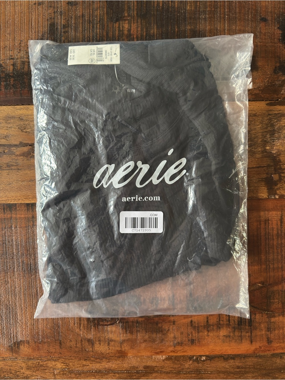 Aerie Thumbs Up Black Top XL - Picture 7 of 7